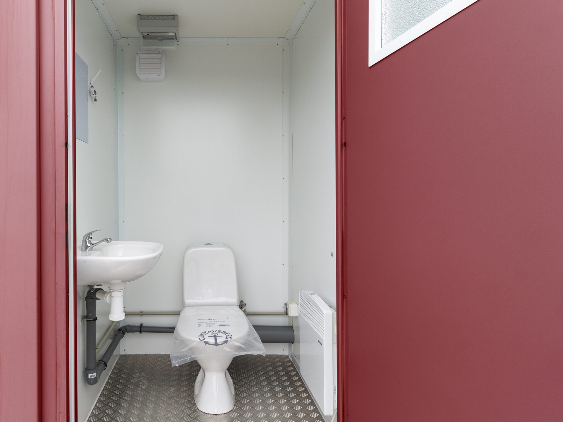Vattenspolande dubbeltoalett Röd - Bild 5