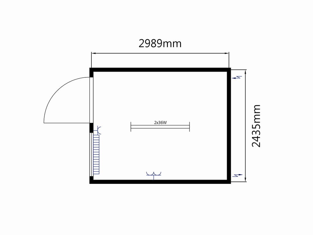 Kontorsmodul 10 fot Grå RAL7035 - Bild 7