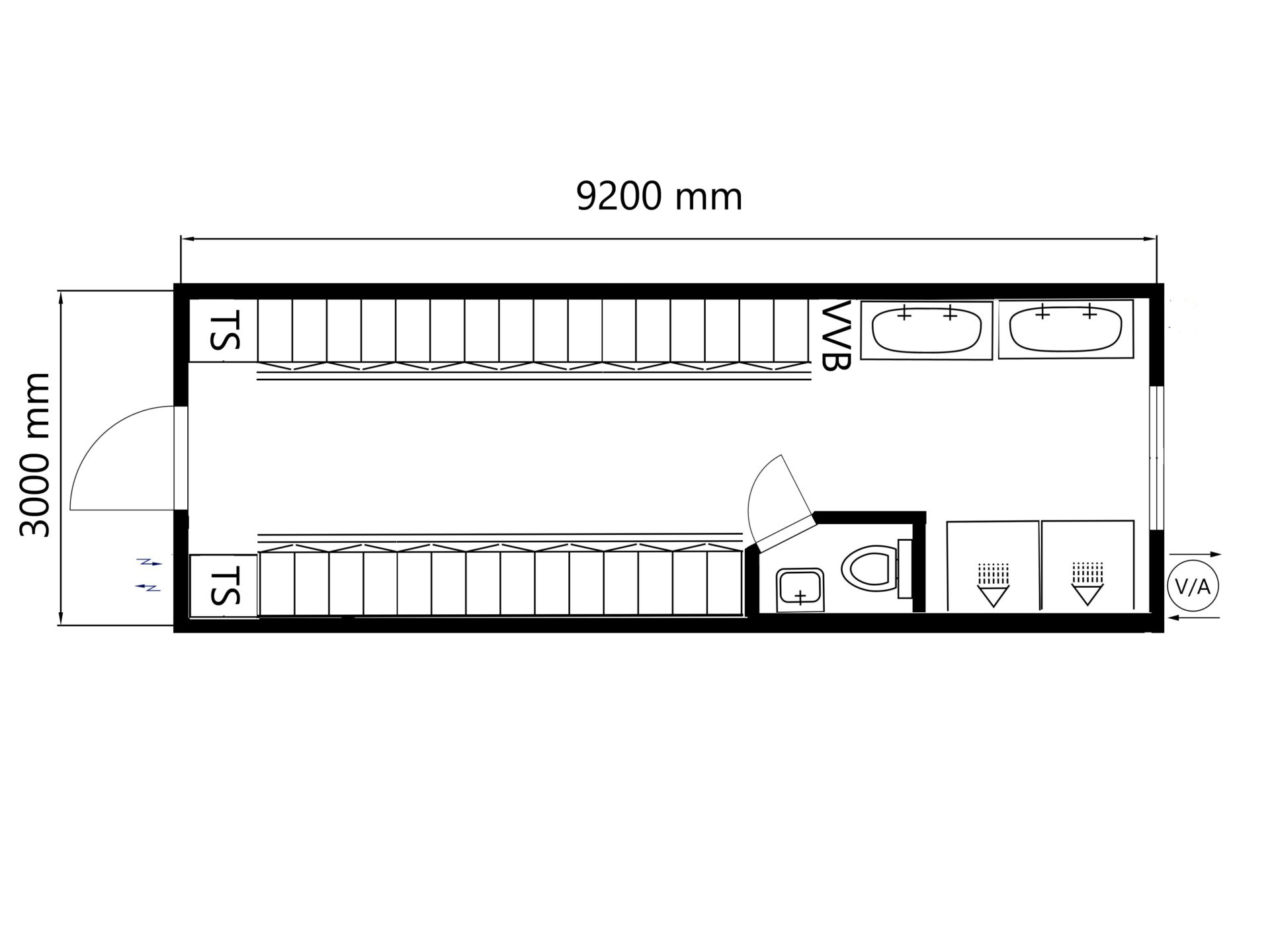 beg. 15-mans omklädningsbod - Bild 6