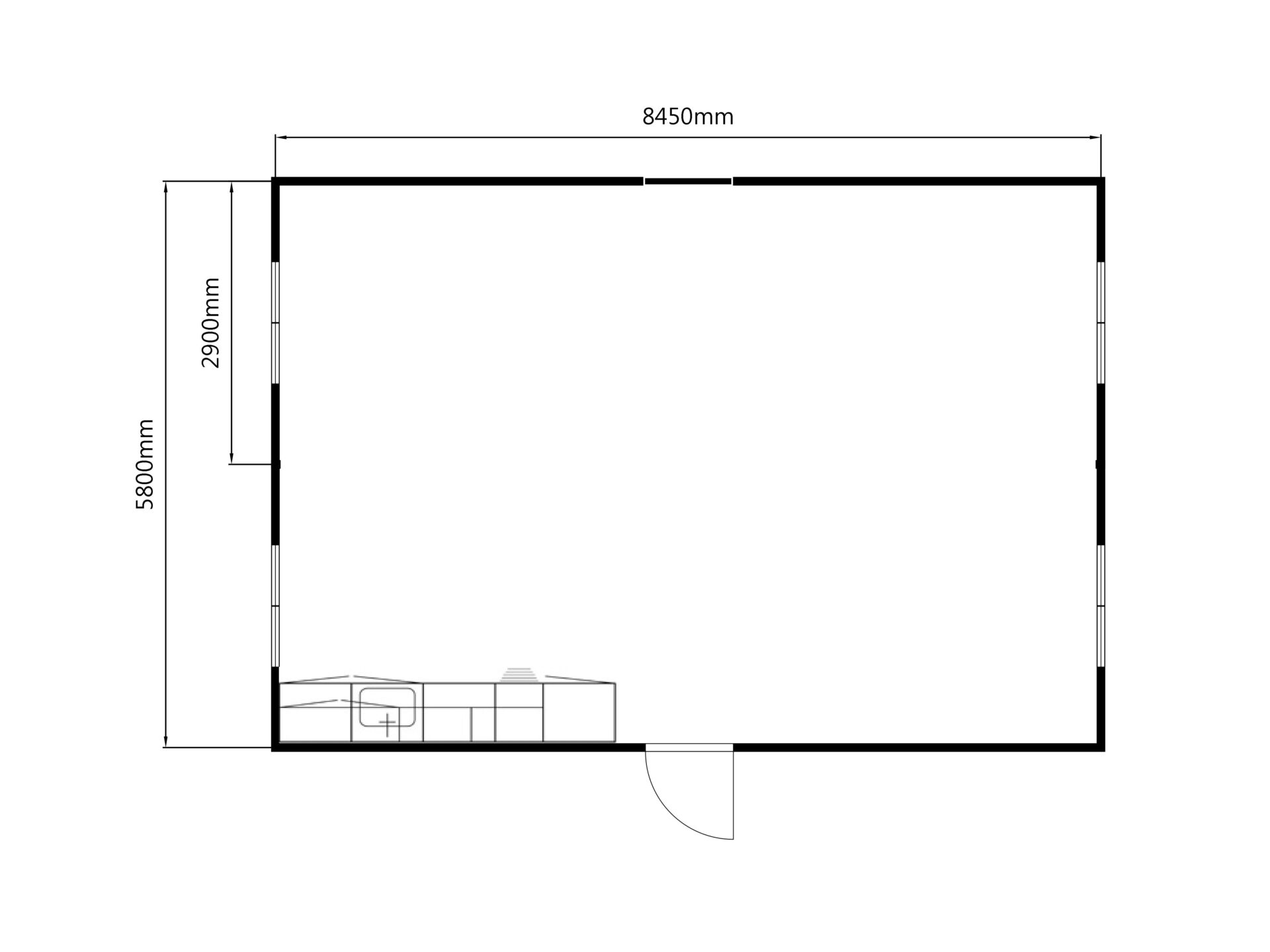 Beg. öppen sal med kök på 48m² - Bild 11