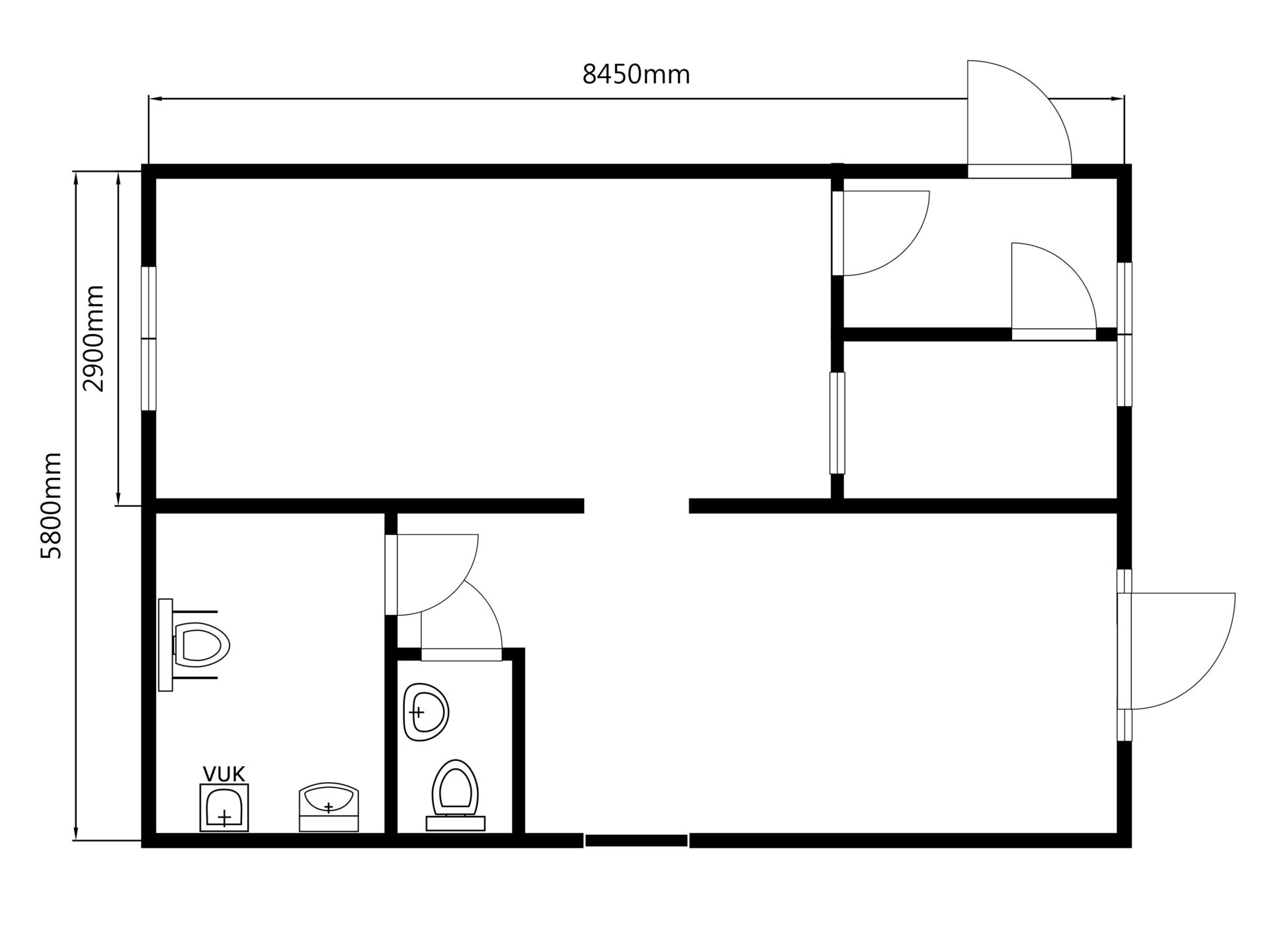 Beg. Modulbyggnad på 2st med entré och kontor - Bild 5