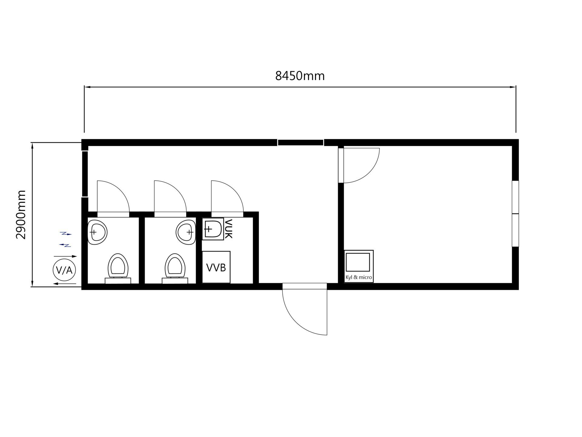 Beg. Entrébod med 2 WC - Bild 13