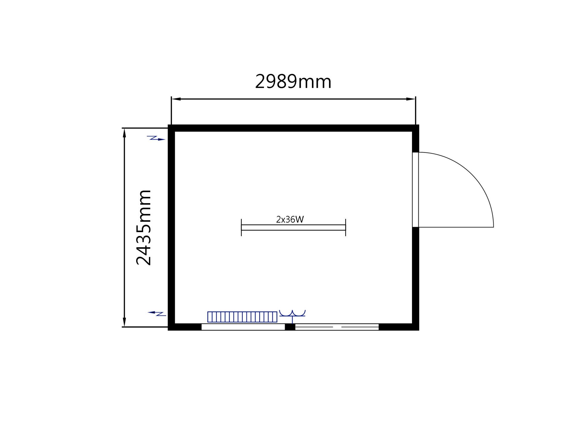 10fot stålmodul med biljettlucka - Bild 9